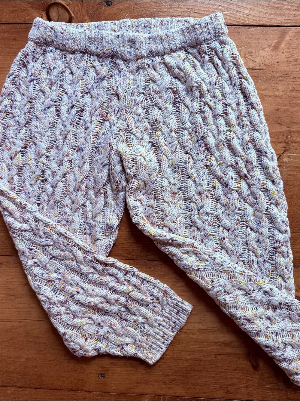 Free People Multicolor Cable Knit Lounge Pants!